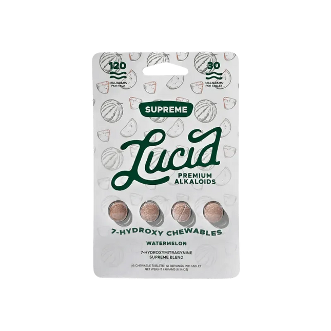 LUCID PREMIUM ALKALOIDS 7-HYDROXY CHEWABLE TABS 30MG/TAB (4CT/PACK) SUPREME BLEND