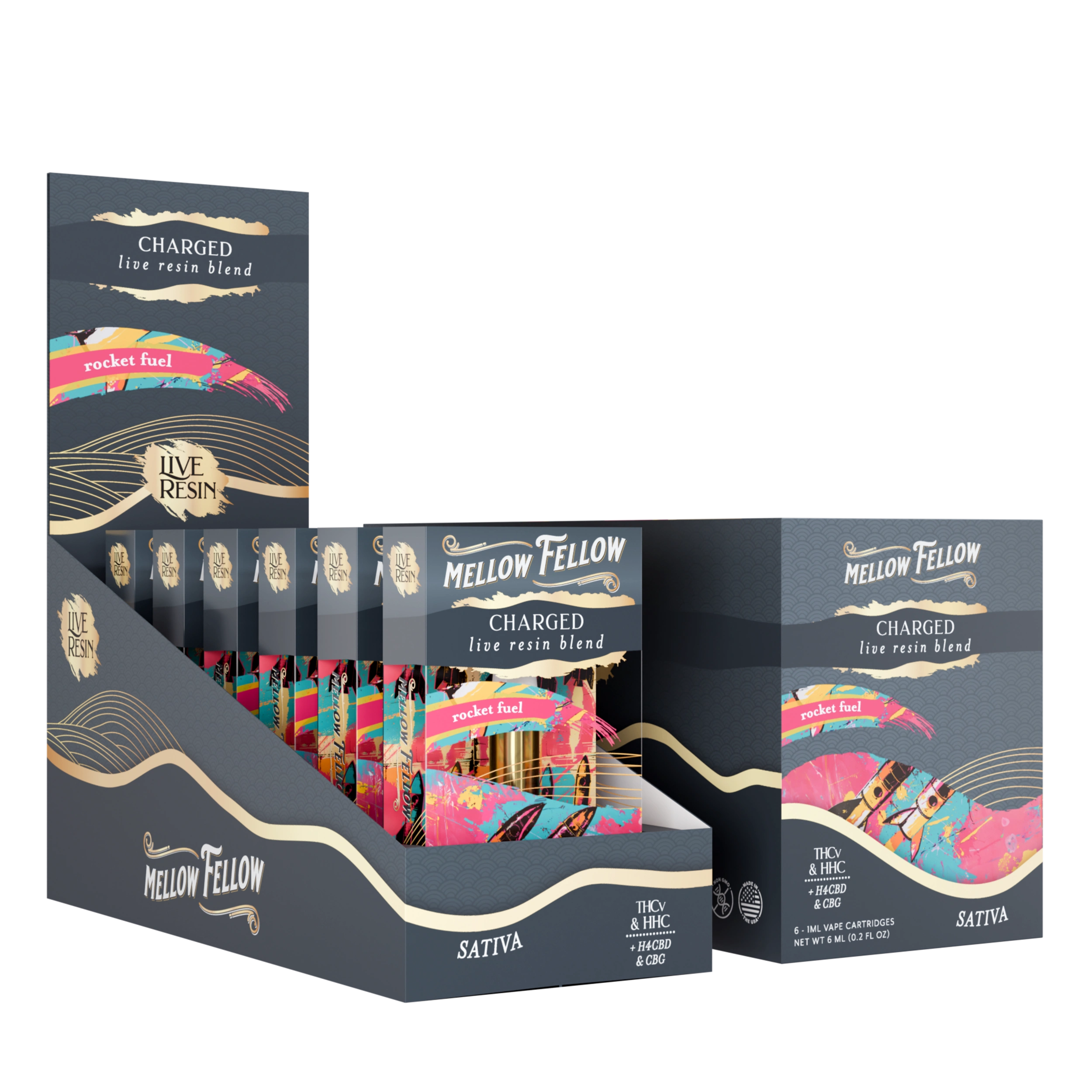 MELLOW FELLOW LIVE RESIN 1 GRAM CARTRIDGE | TRANQUILITY BLEND - PINEAPPLE KUSH (INDICA DOMINANT)