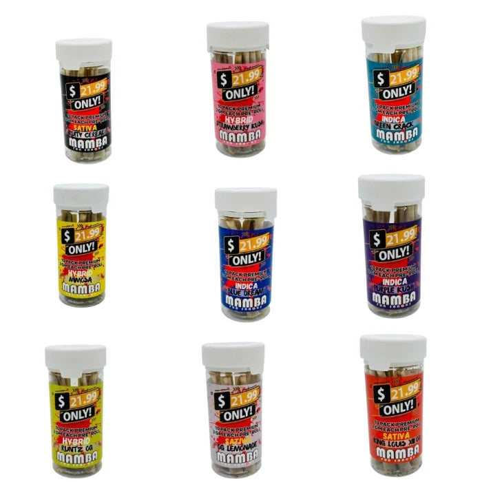 MAMBA $21.99 10 PACK PREMIUM 2 GRAM EACH PRE-ROLLS