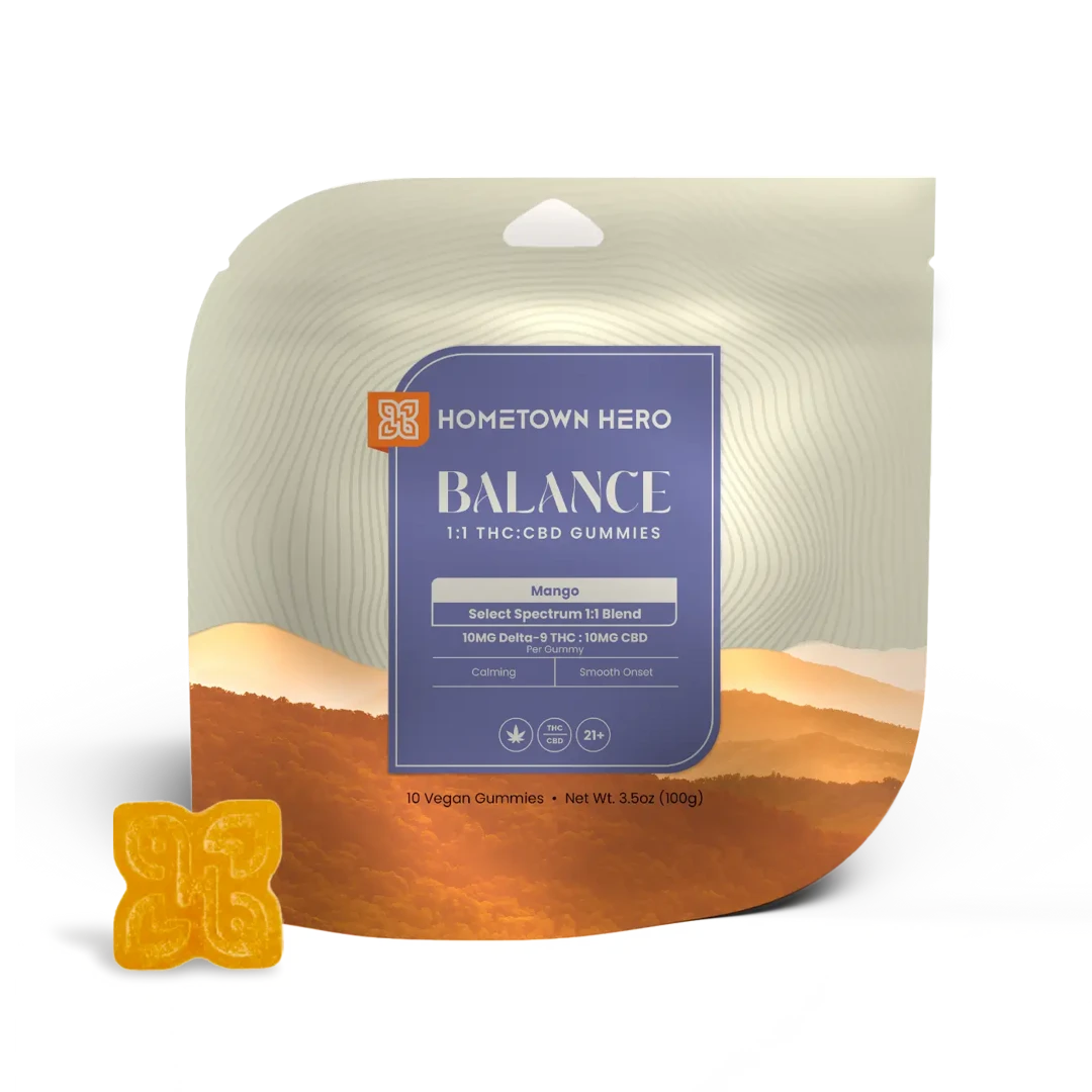 HOMETOWN HERO 20MG D9 BALANCE SELECT GUMMIES (10CT/PACK)
