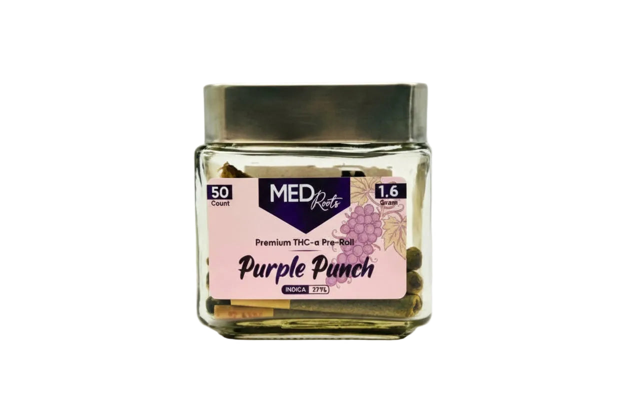 MEDROOTS 1.6 GRAM THC-A PRE ROLLS (50CT JAR)