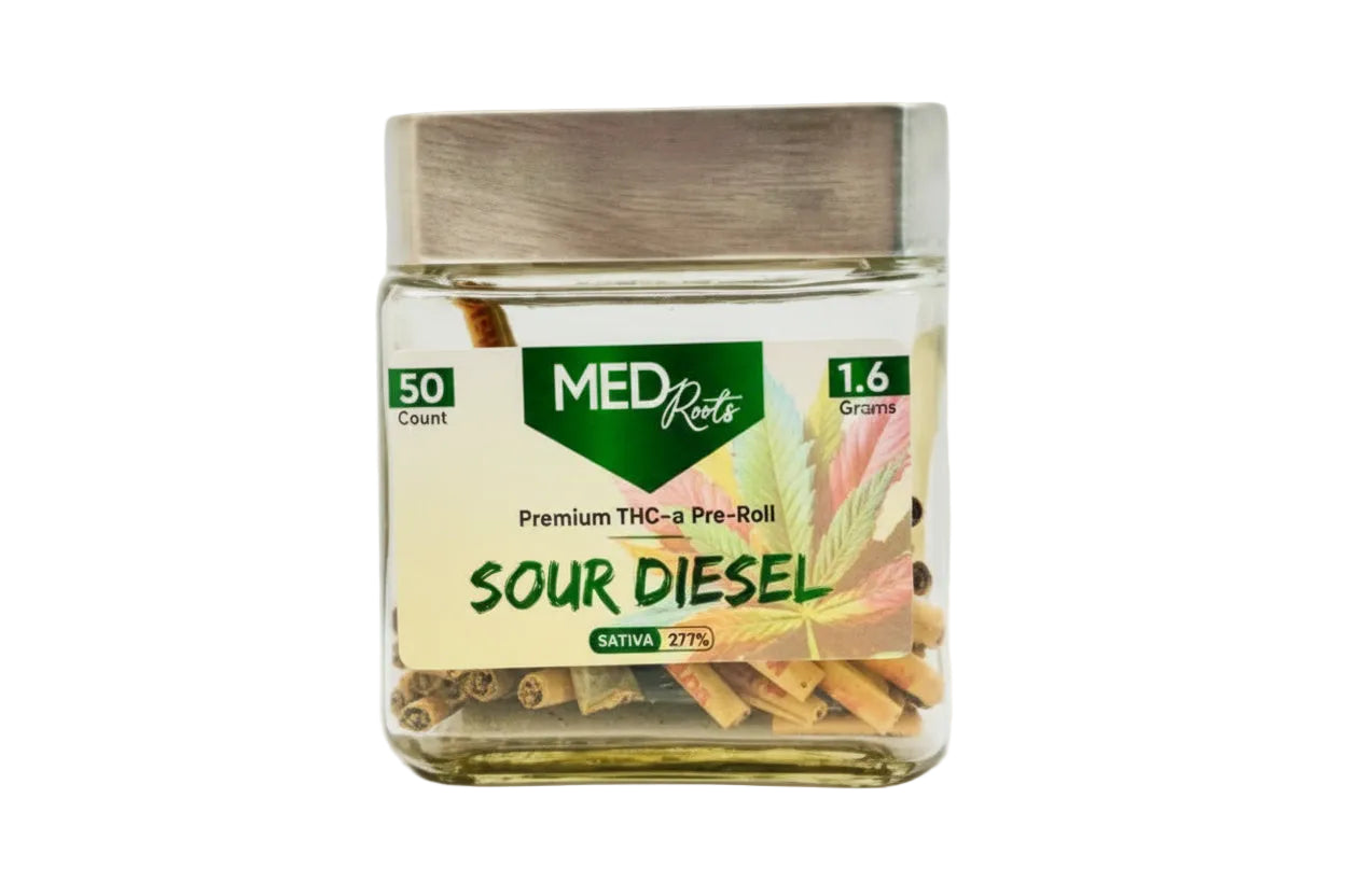 MEDROOTS 1.6 GRAM THC-A PRE ROLLS (50CT JAR)