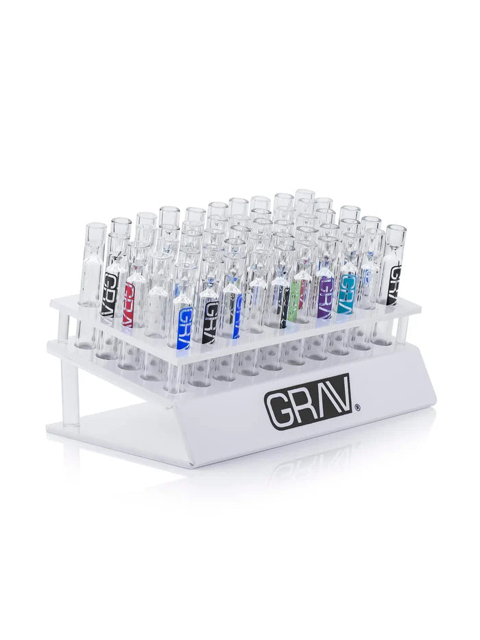 GRAV 12MM TASTER DISPLAY W/ 100 3" GRAV TASTERS | WHITE