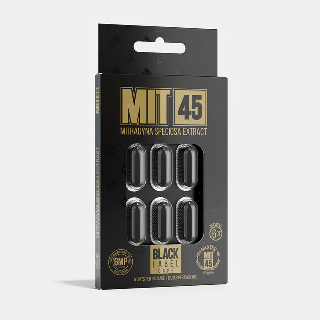 MIT 45 BLACK LABEL CAPSULES - 6CT/PACK - KRATOM