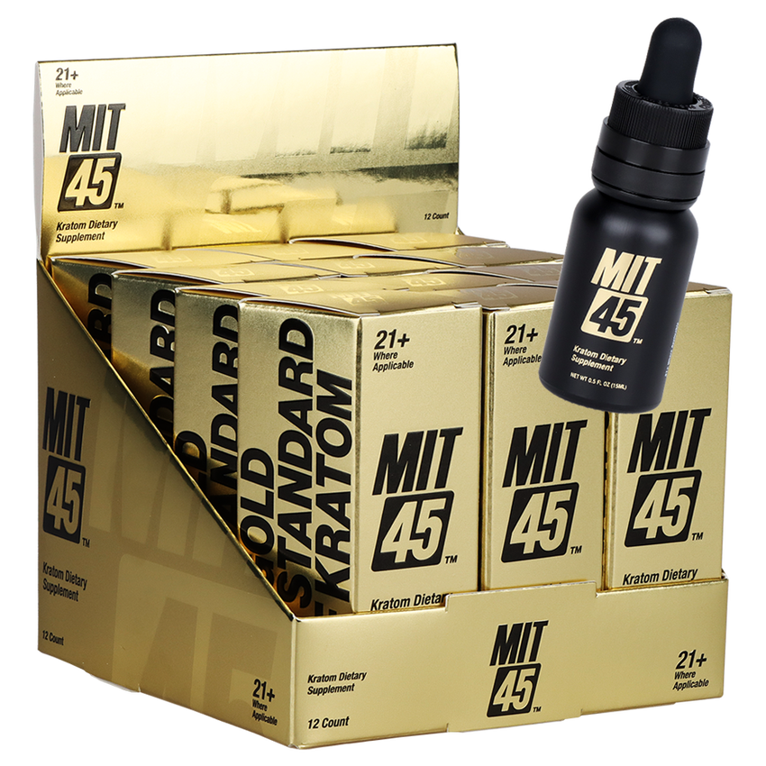 MIT45 GOLD MITRAGYNA SPECIOSA EXTRACT 250MG LIQUID SHOTS (NEW PACKAGING) (12CT DISPLAY)