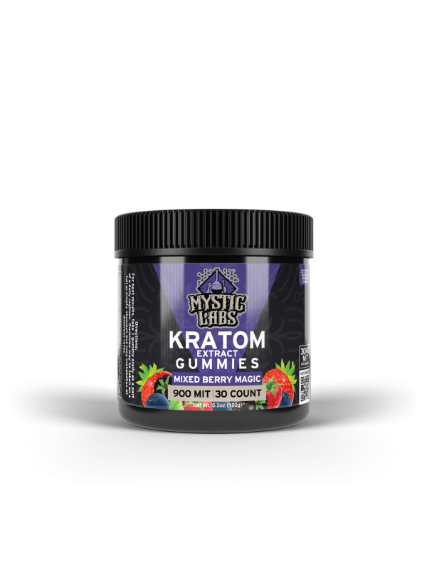 MYSTIC LABS KRATOM EXTRACT 900 MIT GUMMY JAR (30CT)