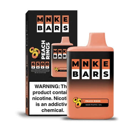 MNKE BARS 6500 PUFSS 5% DISPOSABLE (5CT DISPLAY) - PEACH