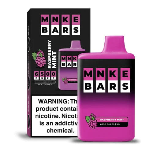 MNKE BARS 6500 PUFSS 5% DISPOSABLE (5CT DISPLAY) - RASPBERRY