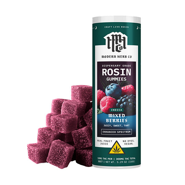 MODERN HERB CO LIVE ROSIN 300MG GUMMY BOX (30CT/TUBE, 6PK/BOX)