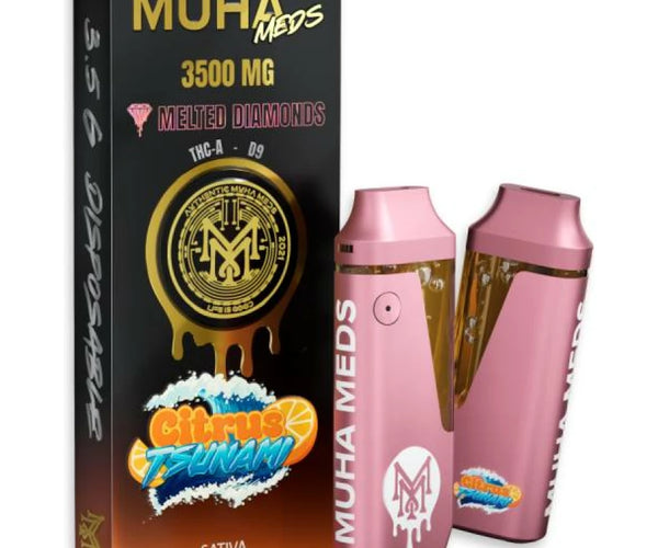 MUHA MEDS 3500MG MELTED DIAMONDS THC-A - D9 DISPOSABLE VAPE  Rising  Wholesale Inc.