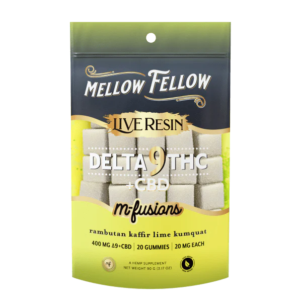 MELLOW FELLOW M-FUSION 20MG D9 LIVE RESIN GUMMIES (20CT BAG)