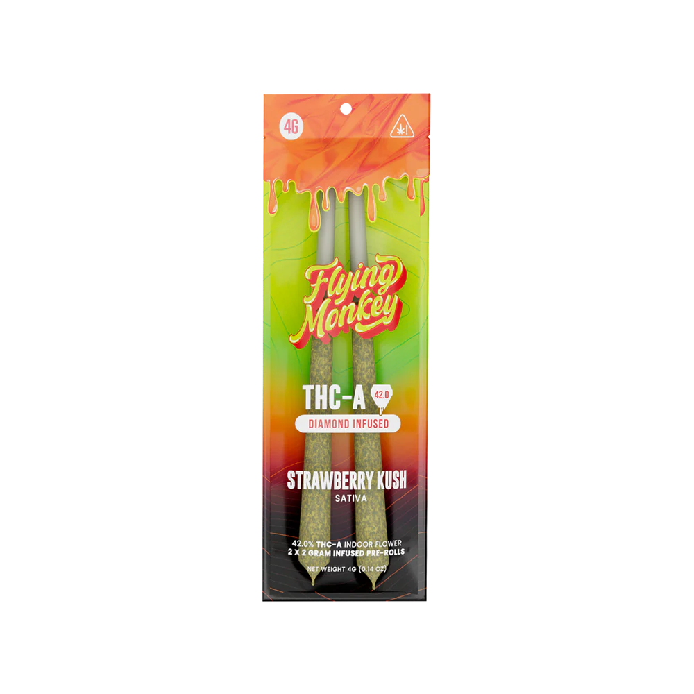 FLYING MONKEY THC-A DIAMOND INFUSED PRE-ROLLS (2 X 2 G EACH)