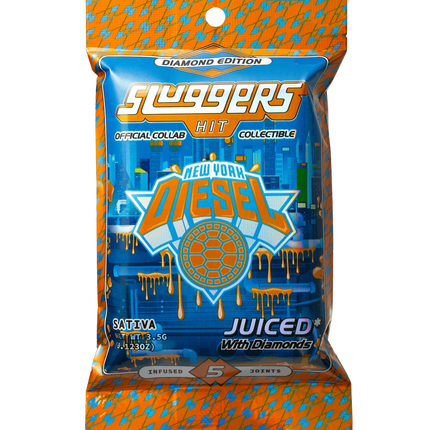 SLUGGERS 0.7G THC-A DIAMOND JUICED PRE ROLL COLLECTIBLES (5CT/PK)