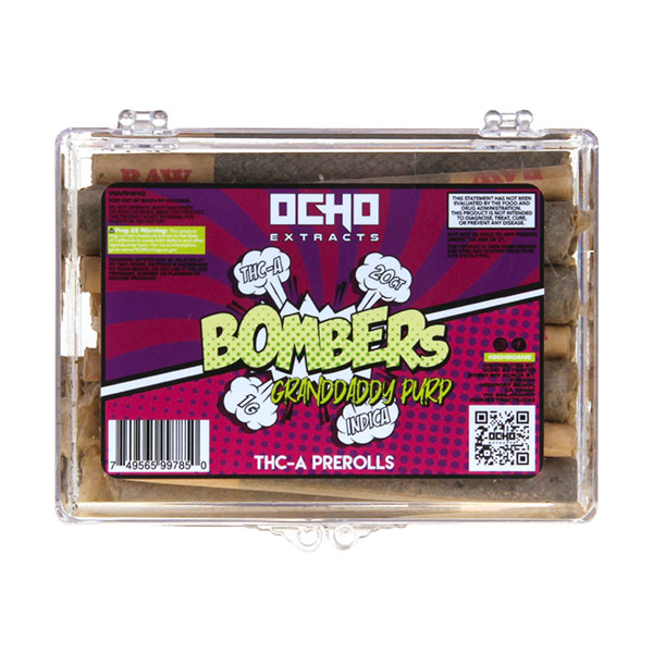 OCHO EXTRACTS BOMBERS 1 GRAM THC-A PRE ROLLS (20CT JAR)