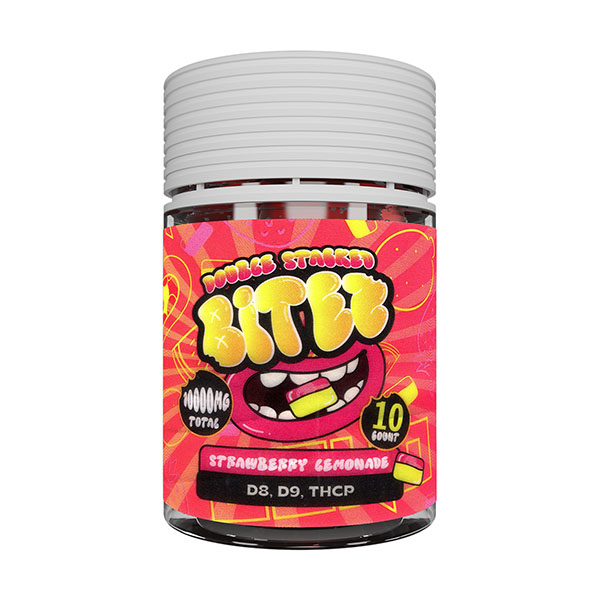 BITEZ DOUBLE STACKED (D8 + D9 + THCP) 1000MG GUMMY (10CT JAR) | ASSORTED FLAVOR (6CT DISPLAY)