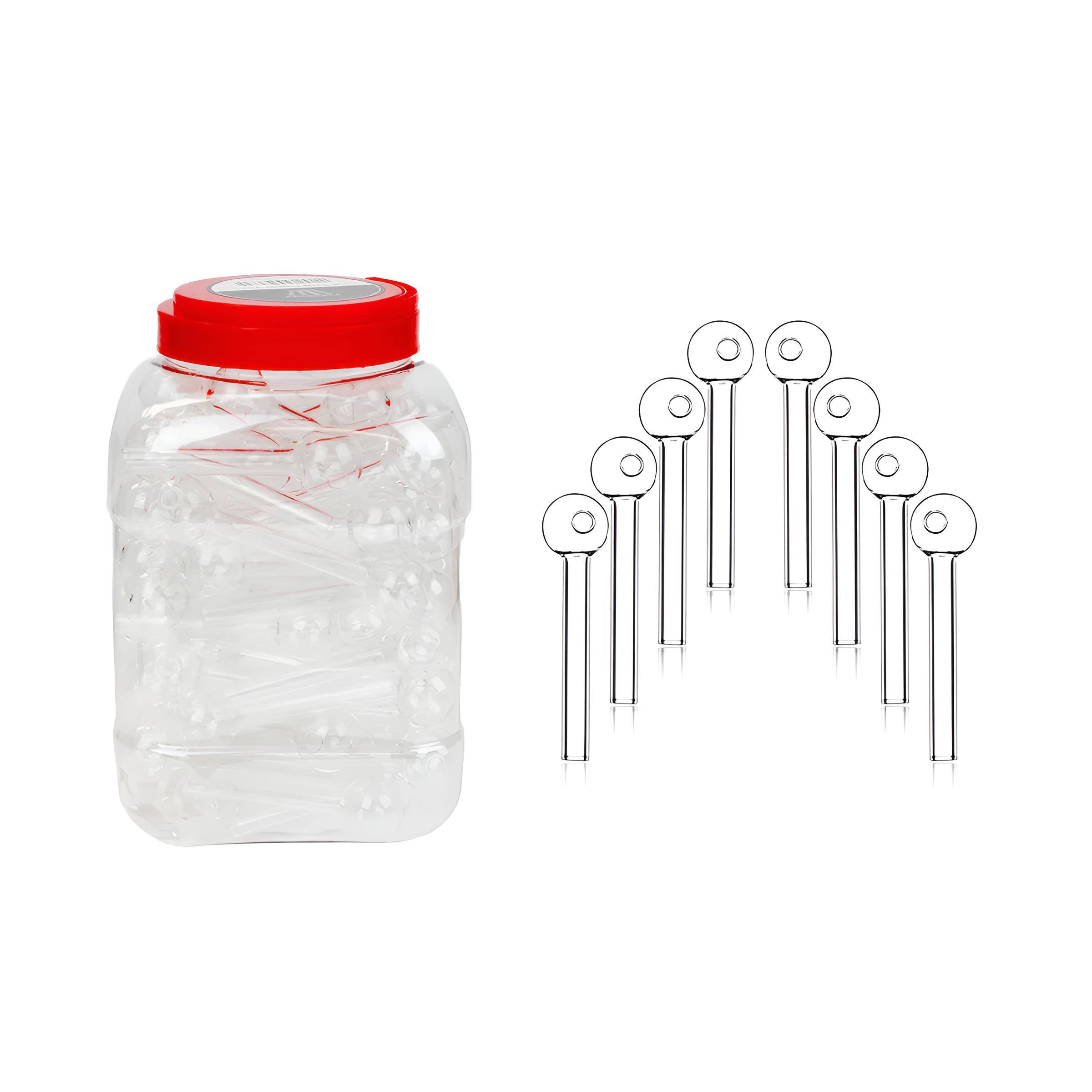 4" OIL BURNER JAR (90CT) - CLEAR