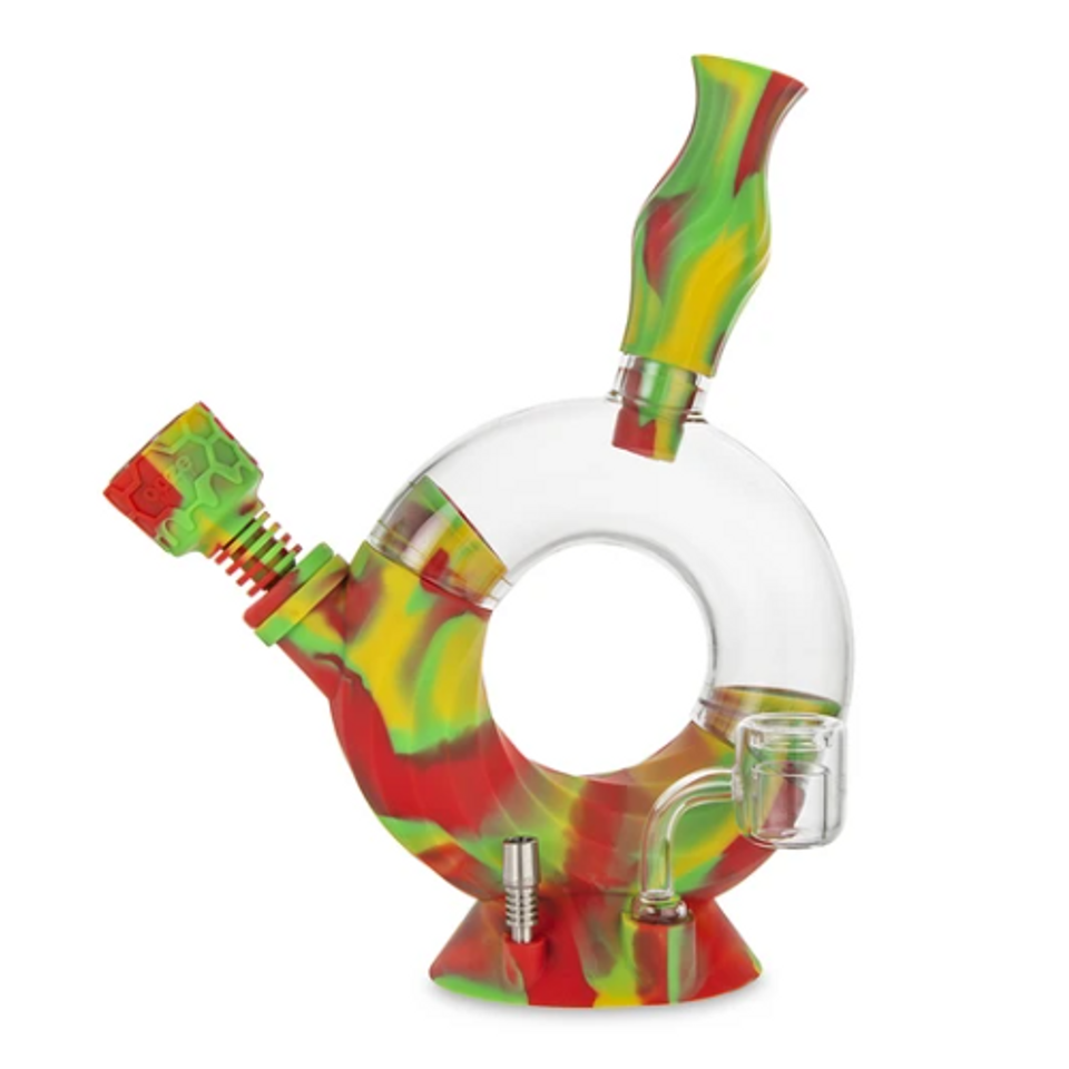 OOZE OZONE SILICONE WATER PIPE & NECTAR COLLECTOR 4 IN 1