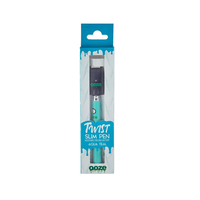 OOZE TWIST SLIM PEN BATTERY - AQUA TEAL - BATTERY