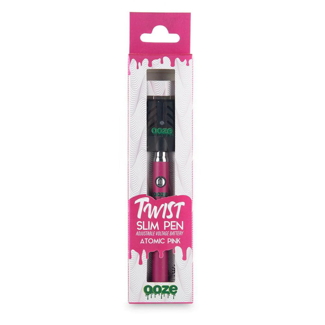 OOZE TWIST SLIM PEN BATTERY - ATOMIC PINK - BATTERY