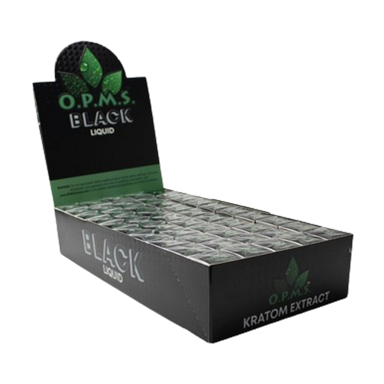 OPMS - BLACK LIQUID EXTRACT KRATOM SHOT 8.8ML / BOTTLE 50CT TRAY