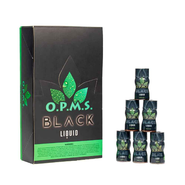 OPMS - BLACK LIQUID EXTRACT KRATOM SHOT 8.8ML / BOTTLE 50CT TRAY