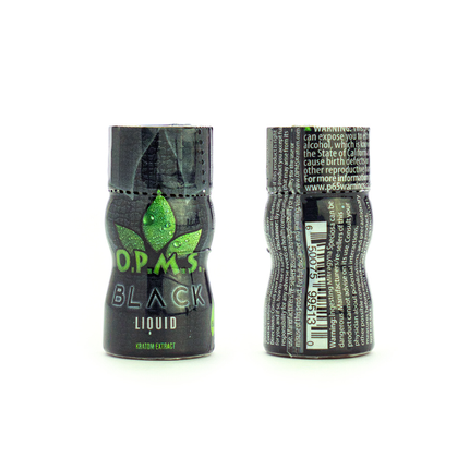 OPMS - BLACK LIQUID EXTRACT KRATOM SHOT 8.8ML / BOTTLE 50CT TRAY