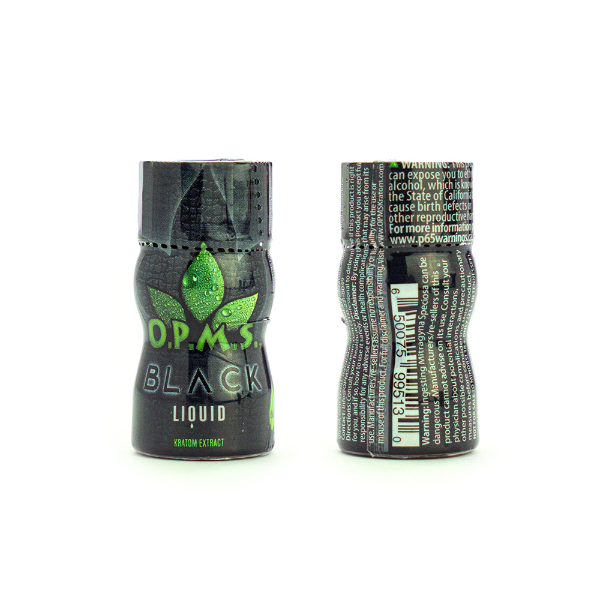 OPMS - BLACK LIQUID EXTRACT KRATOM SHOT 8.8ML / BOTTLE 50CT TRAY