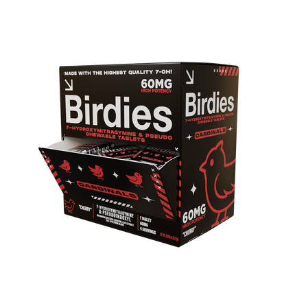 BIRDIES 7-HYDROXY + PSEUDO 60MG TABLET (20CT DISPLAY) | CARDINALS