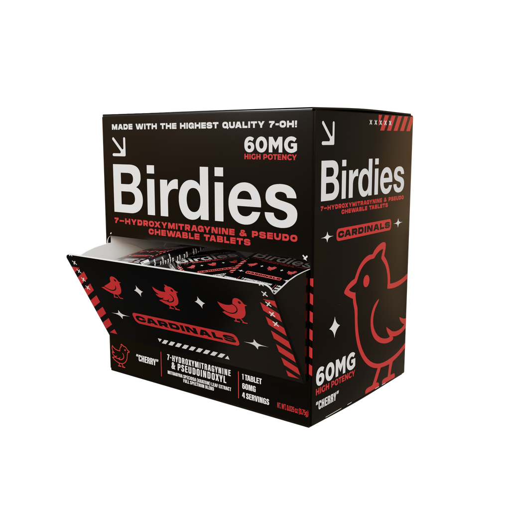 BIRDIES 7-HYDROXY + PSEUDO 60MG TABLET (20CT DISPLAY) | CARDINALS