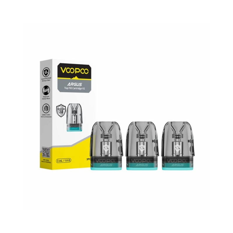 VOOPOO ARGUS 3ML TOP FILL CARTRIDGE 1.0 OHM (3/PACK)