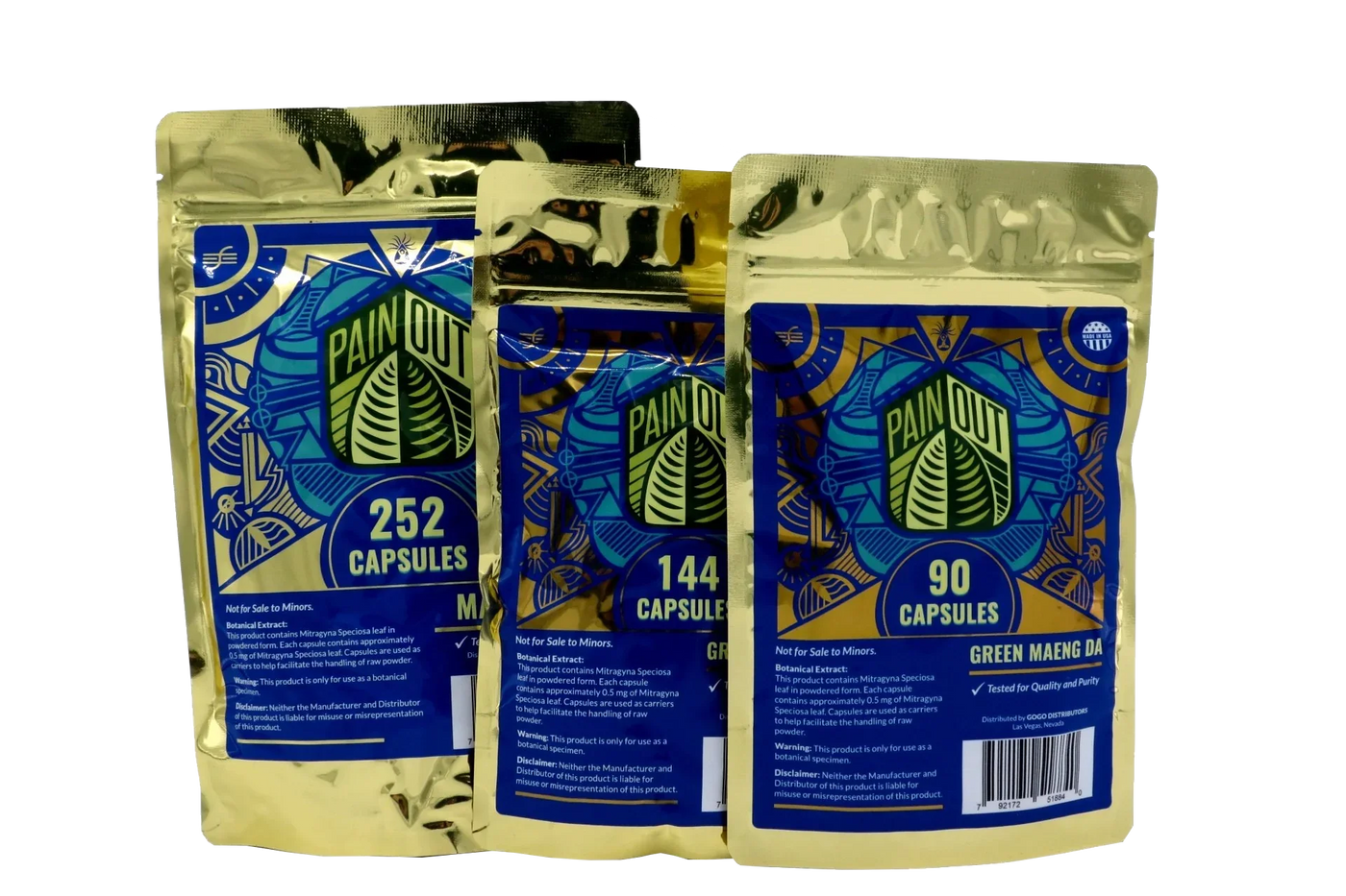 Pain Out Kratom - Pills 90CT | Green Maeng Da - KRATOM