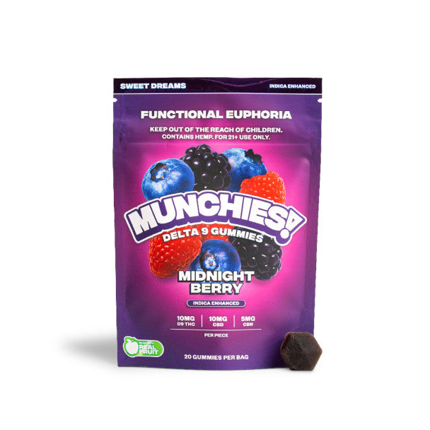 DELTA MUNCHIES 20MG D9 + CBG + THCV GUMMIES (5CT PACK, 8PK BOX)