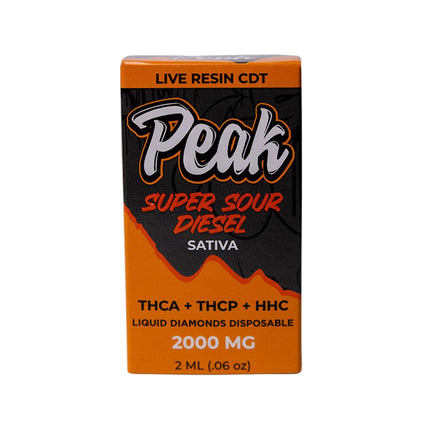 PEAK 2ML LIVE RESIN CDT (THC-A, THC-P, HHC) LIQUID DIAMONDS DISPOSABLE