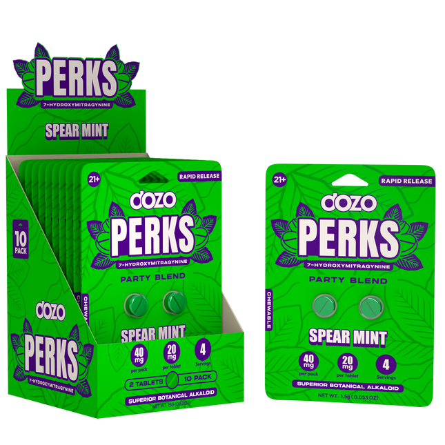DOZO PERKS 7-HYDROXYMITRAGYNINE 20MG/TABLET (2CT/PACK)