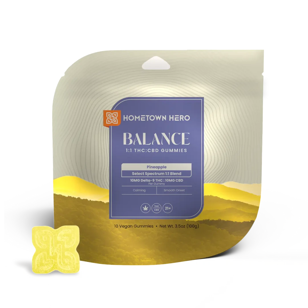 HOMETOWN HERO 20MG D9 BALANCE SELECT GUMMIES (10CT/PACK)