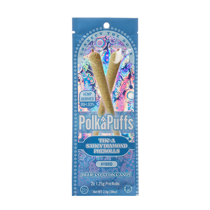 POLKA PUFFS THCA SAUCY DIAMOND 1.25G PRE-ROLLS (2CT/PACK)
