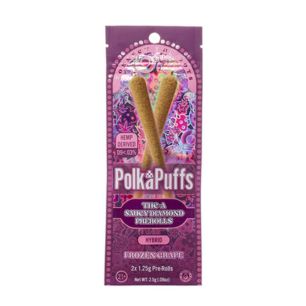 POLKA PUFFS THCA SAUCY DIAMOND 1.25G PRE-ROLLS (2CT/PACK)