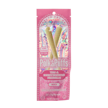 POLKA PUFFS THCA SAUCY DIAMOND 1.25G PRE-ROLLS (2CT/PACK)