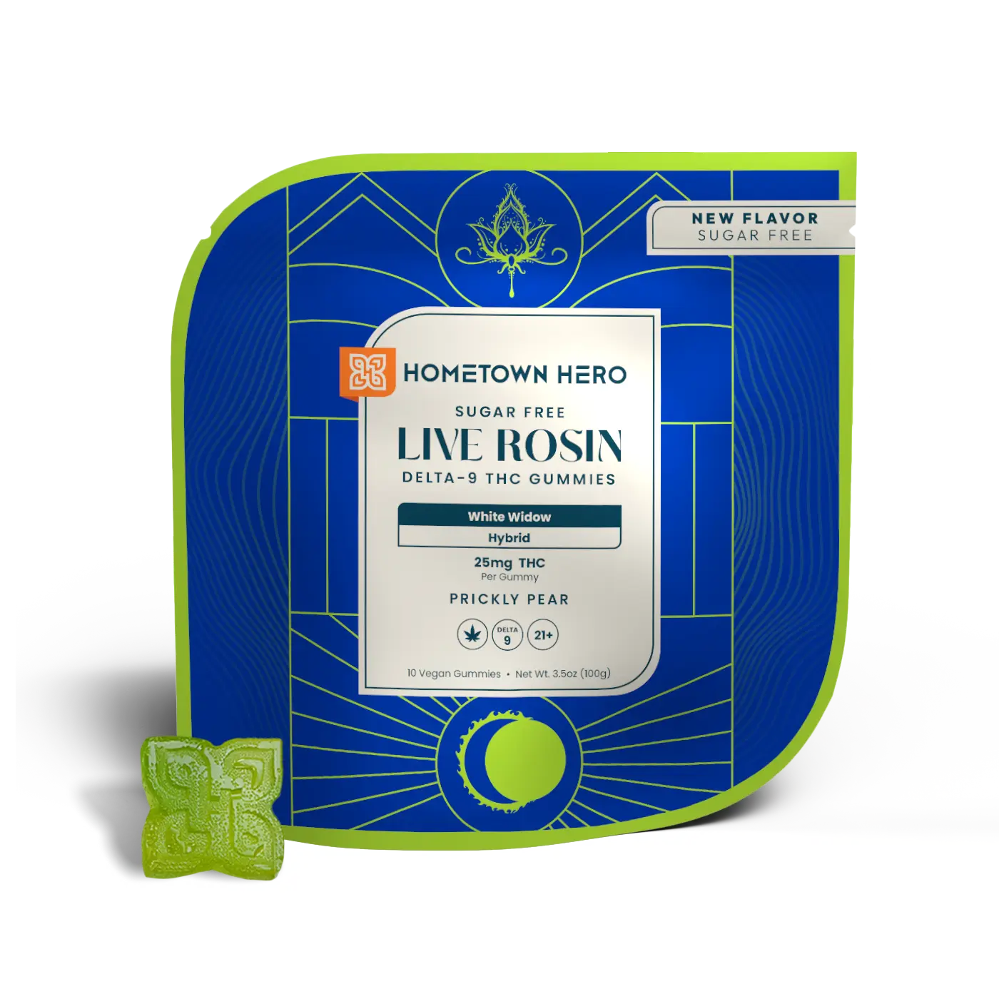 HOMETOWN HERO 25MG D9 LIVE ROSIN GUMMIES (10CT/PACK)