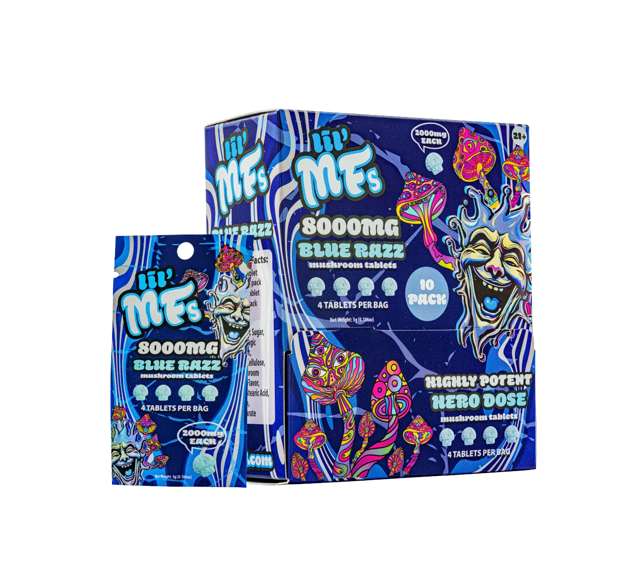 LIL' MFS HERO DOSE 8000MG MUSHROOM TABLET PACKS (10PK BOX)