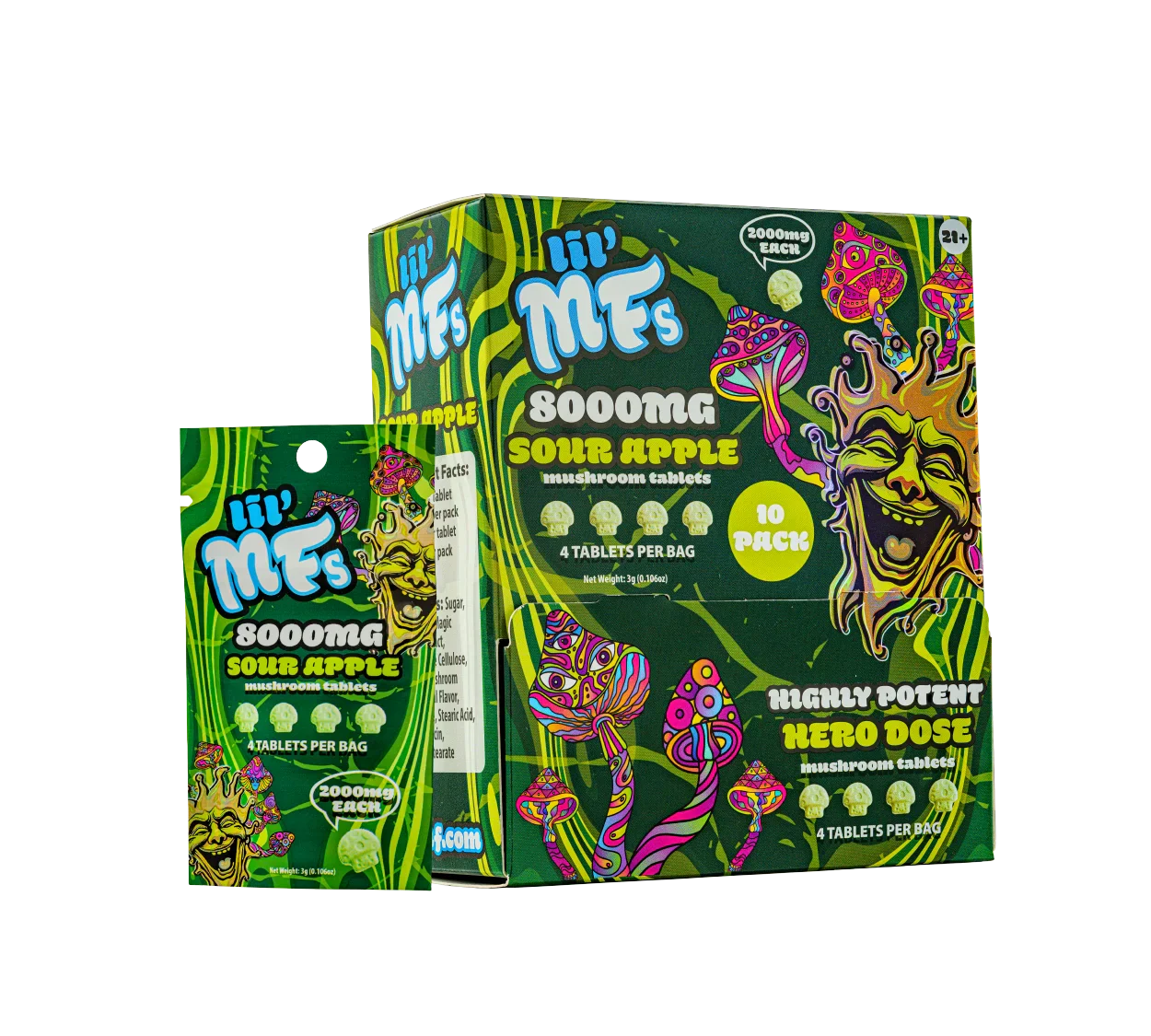 LIL' MFS HERO DOSE 8000MG MUSHROOM TABLET PACKS (10PK BOX)