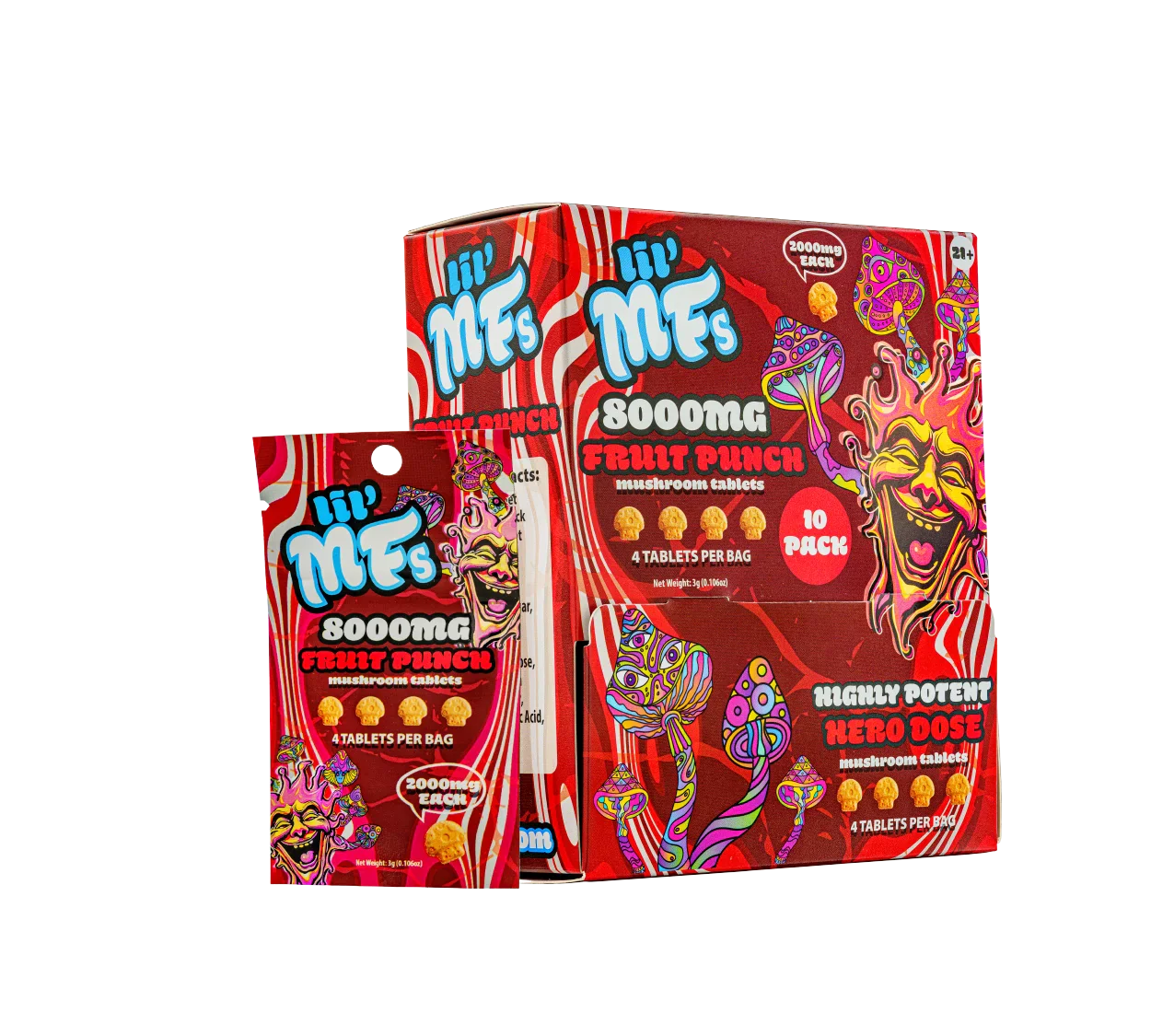 LIL' MFS HERO DOSE 8000MG MUSHROOM TABLET PACKS (10PK BOX)