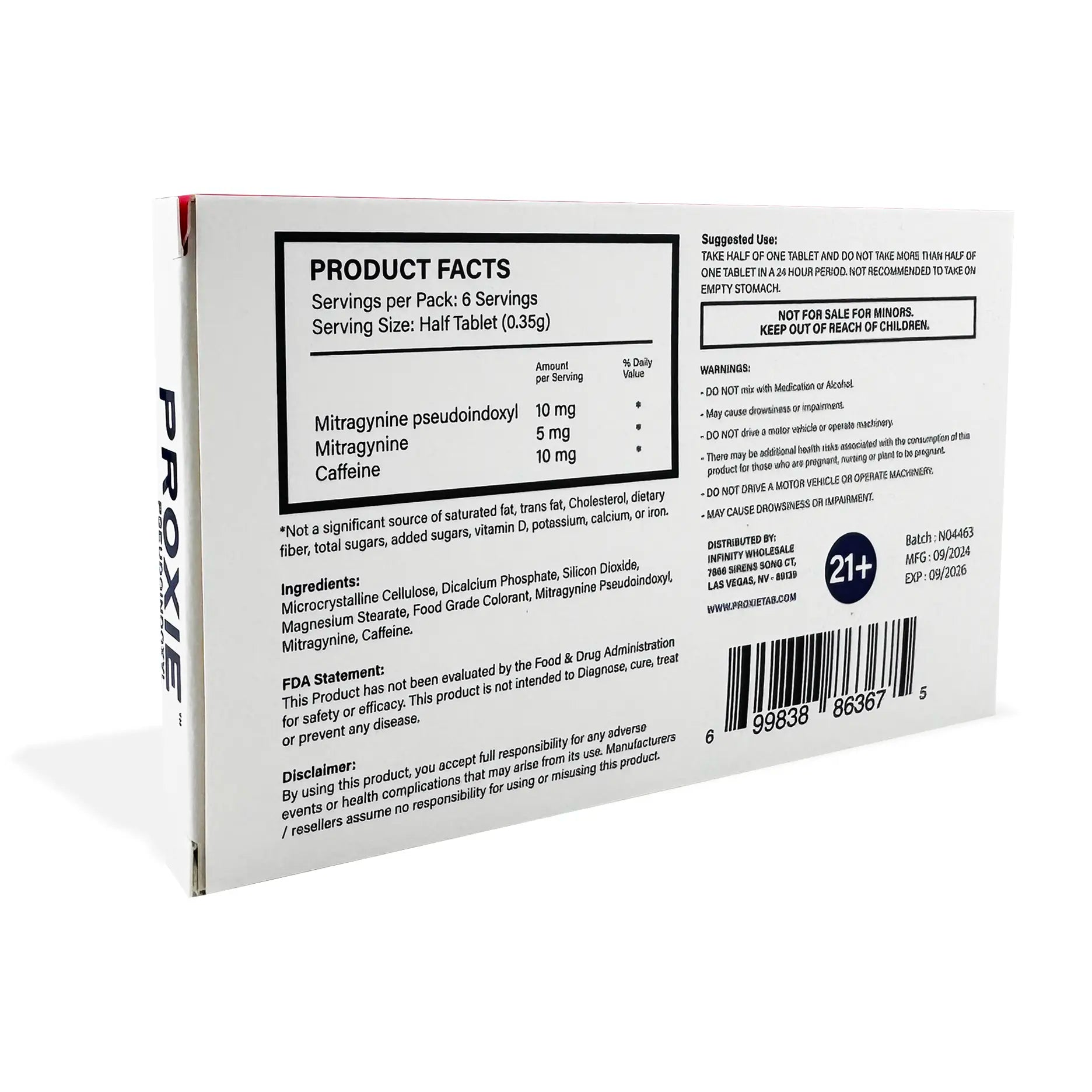 PROXIE PSEUDO ENERGY BLEND 2OMG CHEWABLE TABLETS (3CT PACK) | RASPBERRY