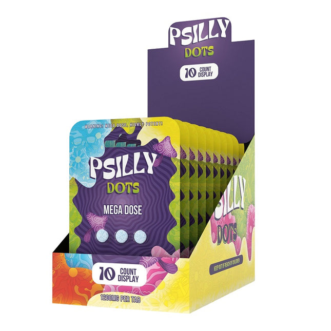 SILLY DOTS PROPRIETARY MUSHROOM BLEND MEGA DOSE 1200MG PER TAB (3CT PACK)