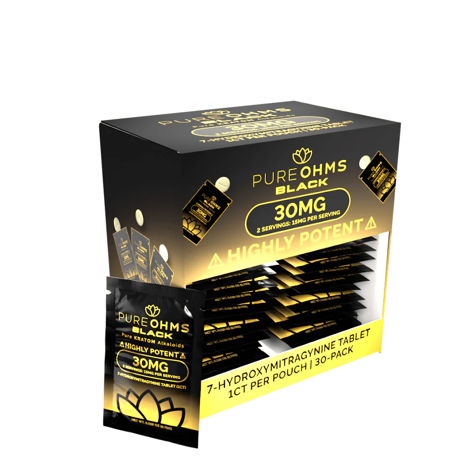 PURE OHMS 7 HYDROXYMITRAGYNINE 50MG TABLETS (1CT/PACK, 30PKS/BOX)