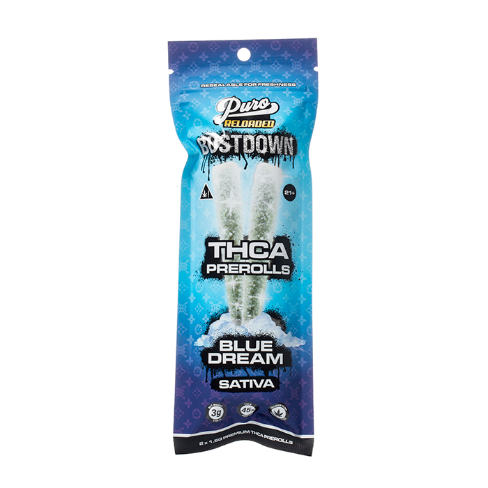 PURO RELOADED BUSTDOWN THCA PREROLLS (2 X 1.5G PER PACK)