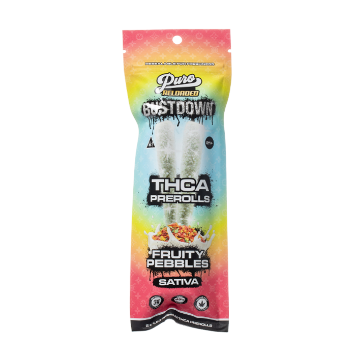 PURO RELOADED BUSTDOWN THCA PREROLLS (2 X 1.5G PER PACK)