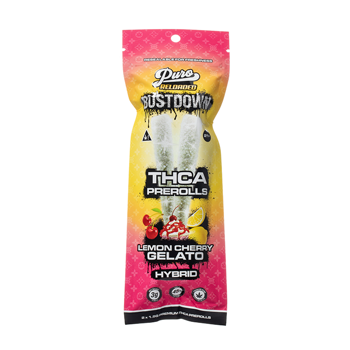 PURO RELOADED BUSTDOWN THCA PREROLLS (2 X 1.5G PER PACK)