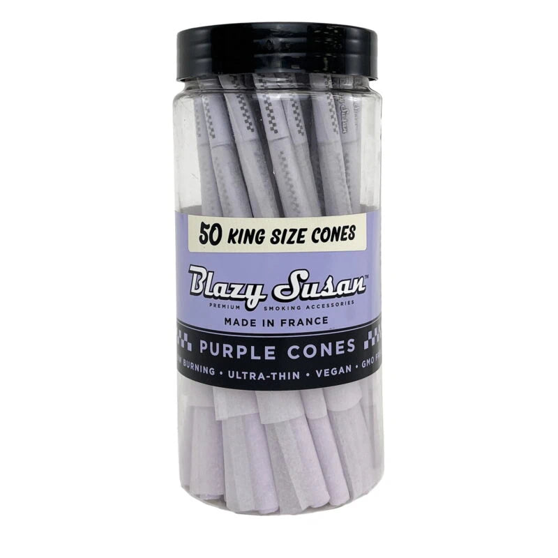BLAZY SUSAN 50CT KING SIZE CONES | PURPLE