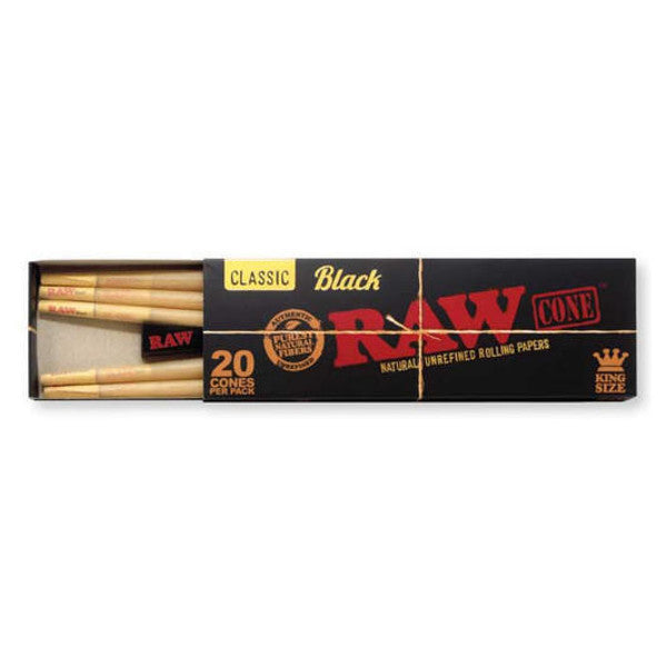 RAW BLACK ORGANIC CONE KING SIZE 20CT/PACK